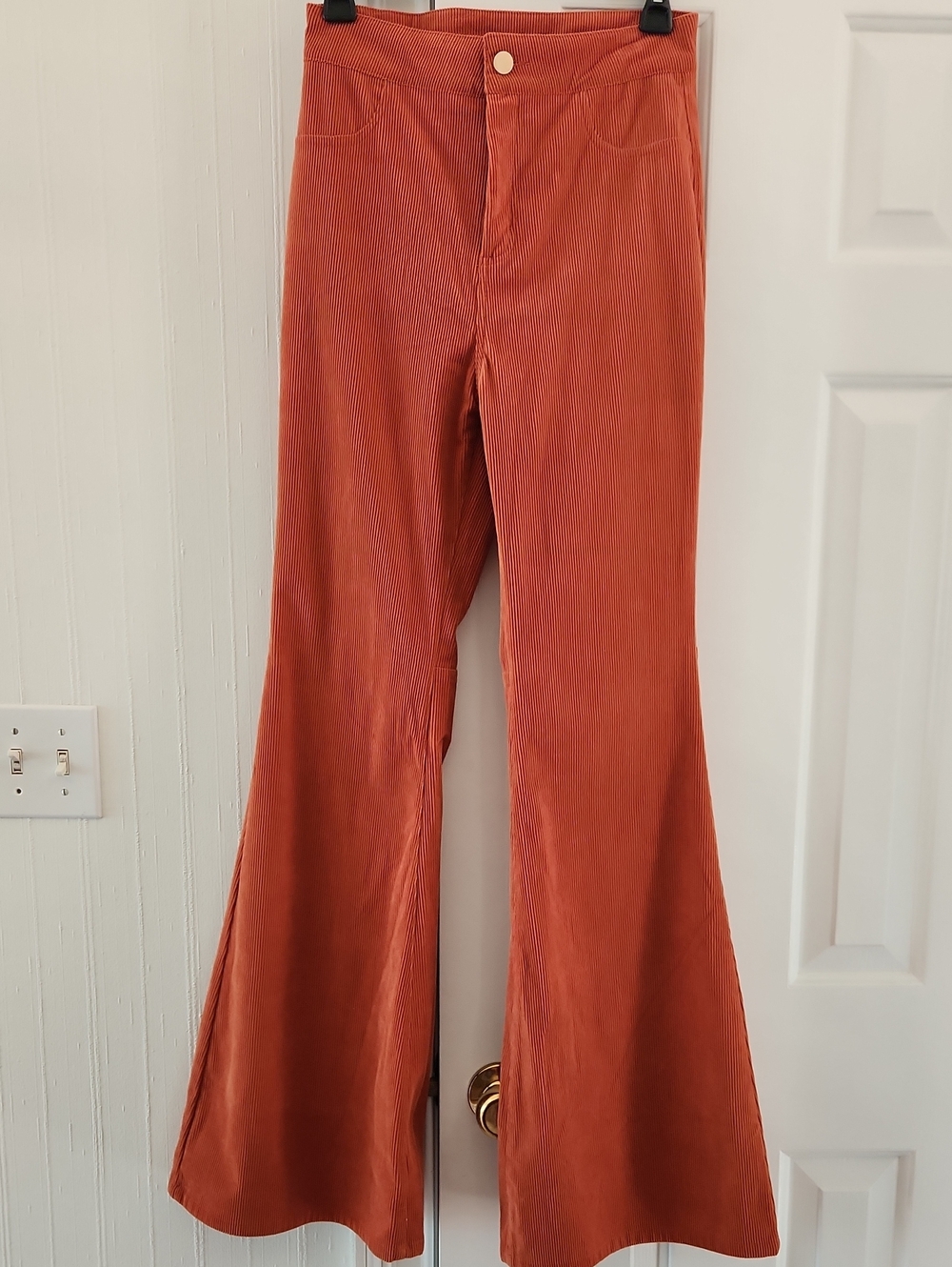 Flying Tomato Rust Orange Corduroy Boot Cut Pants - Picture 3 of 8